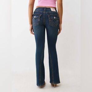 True Religion Joey Mid Rise Big T Flare Jean sz 27 NWT